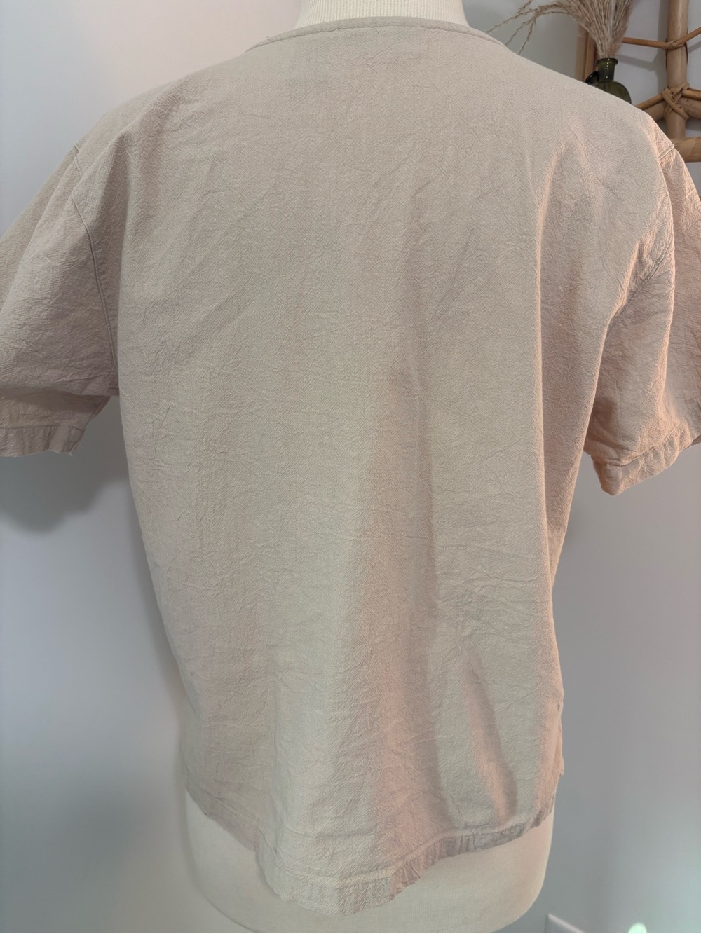 100% Cotton Butterfly Embroidered Button-Front Top - Picture 7 of 11